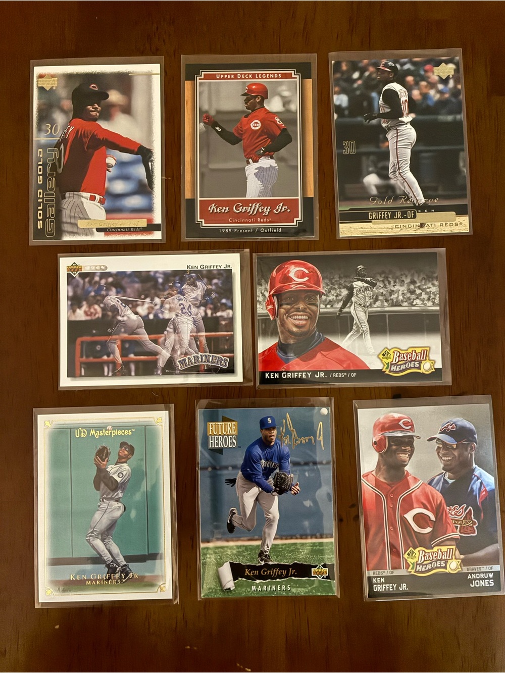 8 Card Upper Deck Ken Griffey Jr Lot